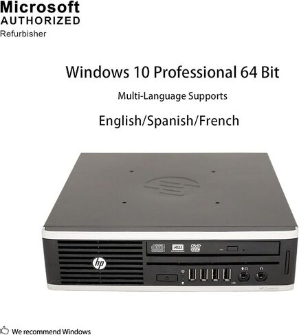 HP Elite 8300 Ultra Small Slim Business Computer PC, 8GB RAM, 120GB SSD, Wi-Fi, Windows 10 Professional (Renewed) in Saudi Arabia