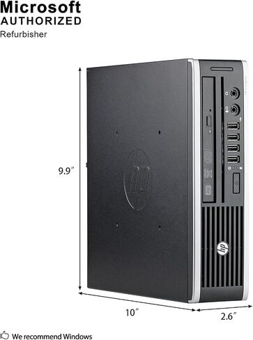 HP Elite 8300 Ultra Small Slim Business Computer PC, 8GB RAM, 120GB SSD, Wi-Fi, Windows 10 Professional (Renewed) in Saudi Arabia