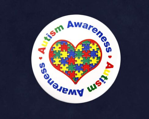 Fundraising For A Cause | Autism Awareness Puzzle Piece Heart Button Pins – Inexpensive Pins for Autism/Asperger’s Awareness Fundraising, Events and Gift-Giving in Saudi Arabia