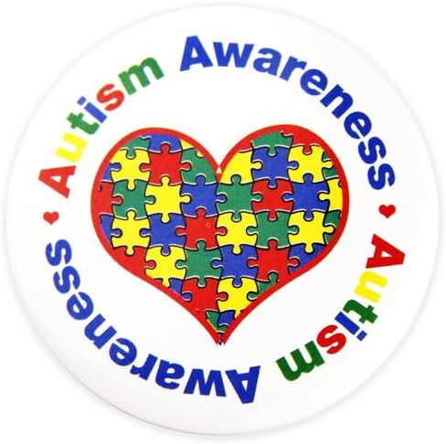 Fundraising For A Cause | Autism Awareness Puzzle Piece Heart Button Pins – Inexpensive Pins for Autism/Asperger’s Awareness Fundraising, Events and Gift-Giving in Saudi Arabia