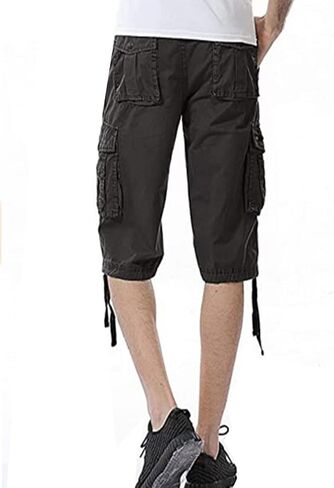 DGWZ Mens Cargo Shorts Multi Pockets Twill Cotton Relaxed Fit Outdoor Camo Cargo Short for Men in Saudi Arabia