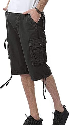 DGWZ Mens Cargo Shorts Multi Pockets Twill Cotton Relaxed Fit Outdoor Camo Cargo Short for Men in Saudi Arabia