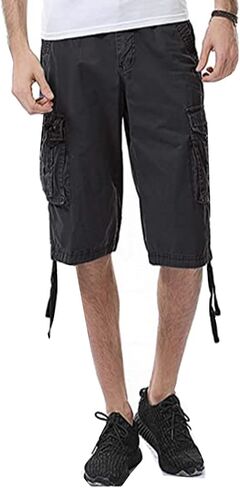DGWZ Mens Cargo Shorts Multi Pockets Twill Cotton Relaxed Fit Outdoor Camo Cargo Short for Men in Saudi Arabia