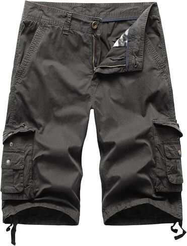 DGWZ Mens Cargo Shorts Multi Pockets Twill Cotton Relaxed Fit Outdoor Camo Cargo Short for Men in Saudi Arabia