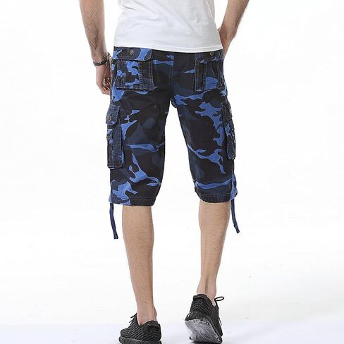 DGWZ Mens Cargo Shorts Multi Pockets Twill Cotton Relaxed Fit Outdoor Camo Cargo Short for Men in Saudi Arabia