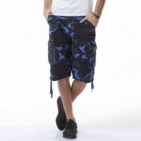 DGWZ Mens Cargo Shorts Multi Pockets Twill Cotton Relaxed Fit Outdoor Camo Cargo Short for Men in Saudi Arabia