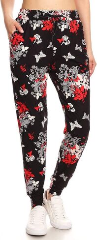 Leggings Depot Women's Popular Print High Waist Premium Jogger Track Pants(S-3X) BAT1 in Saudi Arabia