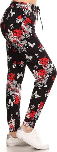 Leggings Depot Women's Popular Print High Waist Premium Jogger Track Pants(S-3X) BAT1 in Saudi Arabia