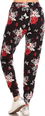 Leggings Depot Women's Popular Print High Waist Premium Jogger Track Pants(S-3X) BAT1 in Saudi Arabia