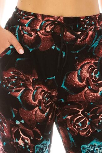 Leggings Depot Women's Popular Print High Waist Premium Jogger Track Pants(S-3X) BAT1 in Kuwait