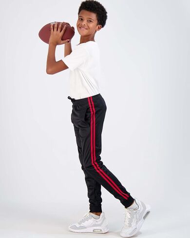 Real Essentials 3 Pack: Boy's Active Athletic Casual Jogger Sweatpants with Pockets in Saudi Arabia