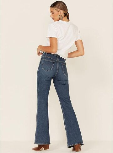 Lee Women's High-Rise Super Flare Jeans Blue 32W x 34L in Saudi Arabia