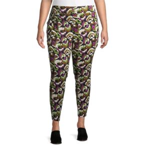 Bold Abstract Plus Size Mid Rise Jegging - 3X