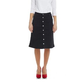 ESTEEZ Womens Denim A Line Skirt Button Down Stretch Jean Chelsea in Kuwait