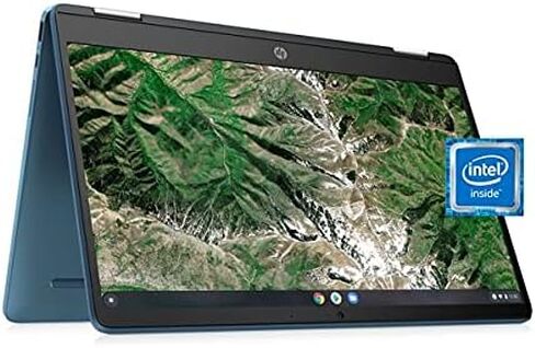 HP 14 Laptop, 14-inch X360 Chromebook Convertible 2-in-1 Touch Screen HD Laptop, Intel Celeron N4020 Processor, 4GB DDR4, 64GB eMMC, 802.11ac, Bluetooth, HDMI, Chrome OS, W/ Valinor Accessories in Saudi Arabia