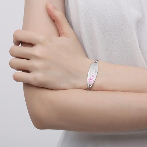 Lymphedema NO BP Medical Alert ID Stainless Heart Bracelet 3 Colors! in Kuwait