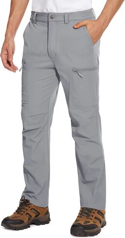 MAGCOMSEN Men's Hiking Pants 6 Pockets,Water Resistant Ripstop Outdoor Pants,Lightweight Quick Dry Fishing Work Pants in Saudi Arabia