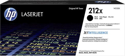 Original HP 212X Black High-yield Toner Cartridge | Works with HP Color LaserJet Enterprise M554, M555 Series, HP Color LaserJet Enterprise MFP M578 Series | W2120X in Saudi Arabia