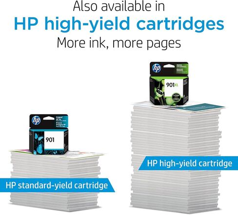 خرطوشة حبر اتش بي 901XL سوداء عالية الإنتاجية | تعمل مع HP OfficeJet J4500, J4680, 4500 Series | CC654AN in Saudi Arabia