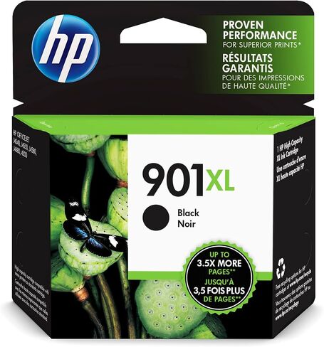 خرطوشة حبر اتش بي 901XL سوداء عالية الإنتاجية | تعمل مع HP OfficeJet J4500, J4680, 4500 Series | CC654AN in Saudi Arabia
