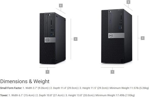 Dell OptiPlex 7070 Desktop Computer - Intel Core i7-9700 - 16GB RAM - 256GB SSD - Tower in Saudi Arabia