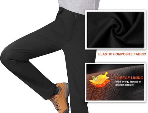 CAMEL Women's Hiking Pants Fleece Lined Insulated Softshell Pants Waterproof for Outdoor Mountain Snow Hunting Trousers in Saudi Arabia