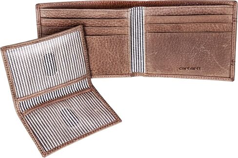 Carhartt Men's Billfold and Passcase Wallets, Durable Bifold Wallets, Available in Leather and Canvas Styles in Saudi Arabia