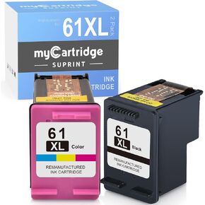 خرطوشة حبر معاد تصنيعها من myCartridge SUPRINT لجهاز HP 61XL 61 XL تستخدم مع OfficeJet 4630 2620 Envy 5530 4500 DeskJet 2540 3510 2050 1010 3050 3050A 3000 (2 حزمة) in Kuwait