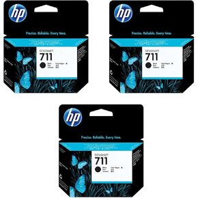 HP 3 Pack 711 80ml Black Ink Cartridge for T120, T520 DesignJet ePrinter in Saudi Arabia