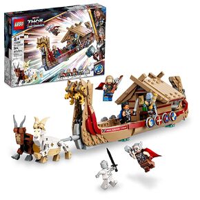 LEGO Marvel The Goat Boat 76208 Building Kit; Collectible Thor Construction Toy with 5 Minifigures for Kids Aged 8+ (564 Pieces) in Kuwait