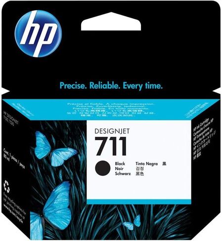 HP 3 Pack 711 80ml Black Ink Cartridge for T120, T520 DesignJet ePrinter in Saudi Arabia