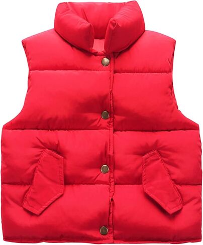 Evelin LEE Baby Boys Girls Stand Collar Down Vest Winter Warm Lightweight Sleeveless Puffer Jacket in Kuwait