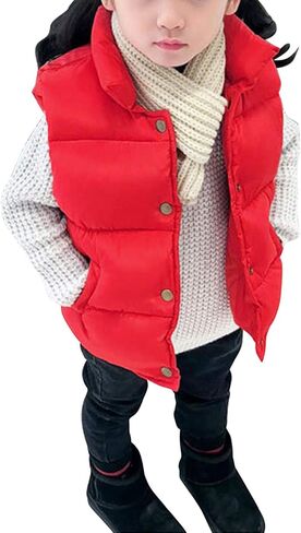 Evelin LEE Baby Boys Girls Stand Collar Down Vest Winter Warm Lightweight Sleeveless Puffer Jacket in Kuwait