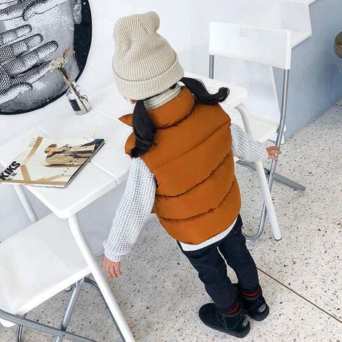 Evelin LEE Baby Boys Girls Stand Collar Down Vest Winter Warm Lightweight Sleeveless Puffer Jacket in Kuwait