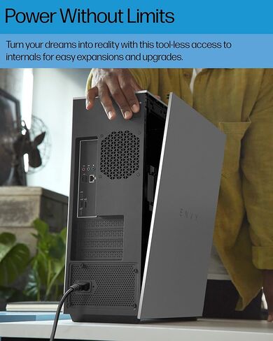 كمبيوتر HP Envy المكتبي، NVIDIA GeForce RTX 3070 Ti، الجيل الثاني عشر Intel Core i7-12700، 16 جيجابايت SDRAM، 1 تيرابايت SSD، Windows 11 Home، Wi-Fi 6 وBluetooth، 10 منافذ USB، برج الكمبيوتر المدمج مسبقًا (TE02- 0030، 2022) in Kuwait