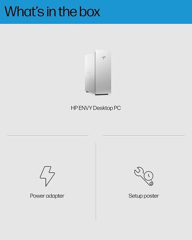 كمبيوتر HP Envy المكتبي، NVIDIA GeForce RTX 3070 Ti، الجيل الثاني عشر Intel Core i7-12700، 16 جيجابايت SDRAM، 1 تيرابايت SSD، Windows 11 Home، Wi-Fi 6 وBluetooth، 10 منافذ USB، برج الكمبيوتر المدمج مسبقًا (TE02- 0030، 2022) in Kuwait