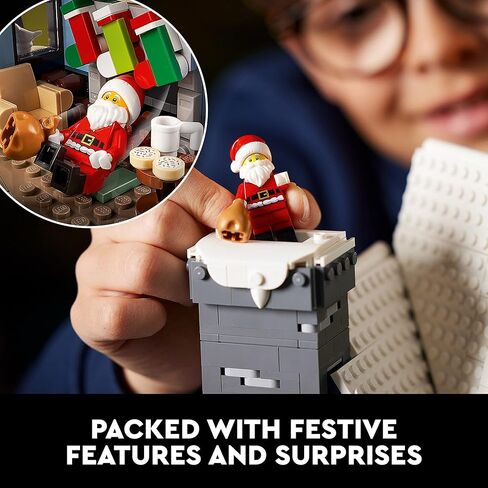 LEGO Santa’s Visit 10293 Building Kit; A Festive Build for Adults and Families, with a Christmas Scene to Display (1,445 Pieces) in Kuwait