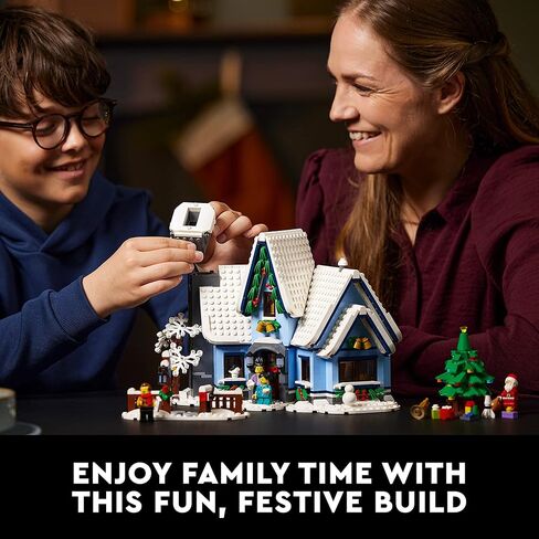 LEGO Santa’s Visit 10293 Building Kit; A Festive Build for Adults and Families, with a Christmas Scene to Display (1,445 Pieces) in Kuwait