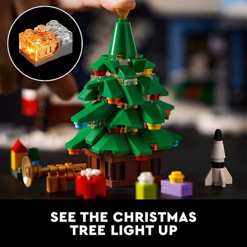 LEGO Santa’s Visit 10293 Building Kit; A Festive Build for Adults and Families, with a Christmas Scene to Display (1,445 Pieces) in Kuwait