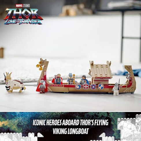 LEGO Marvel The Goat Boat 76208 Building Kit; Collectible Thor Construction Toy with 5 Minifigures for Kids Aged 8+ (564 Pieces) in Saudi Arabia