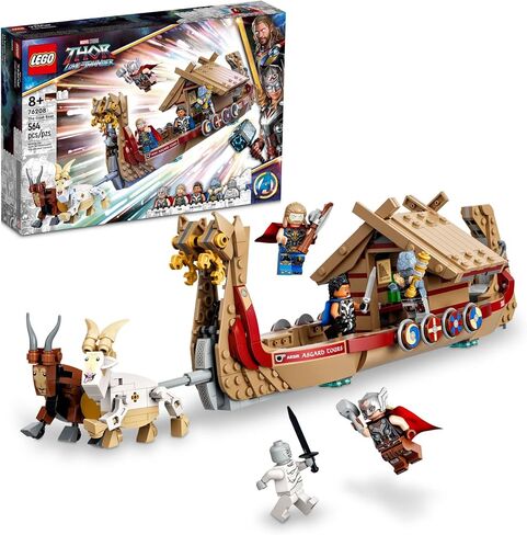 LEGO Marvel The Goat Boat 76208 Building Kit; Collectible Thor Construction Toy with 5 Minifigures for Kids Aged 8+ (564 Pieces) in Saudi Arabia
