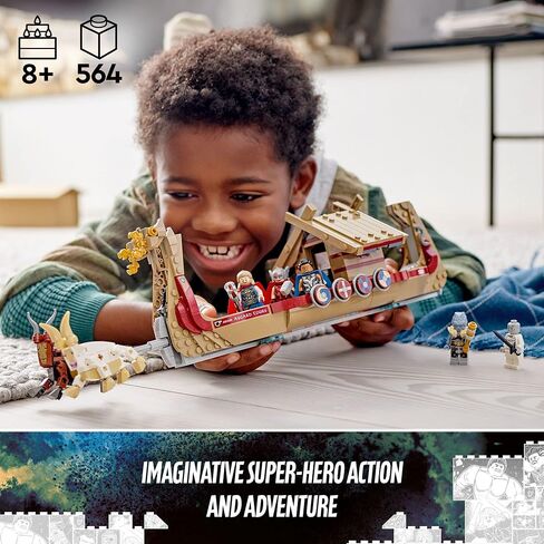 LEGO Marvel The Goat Boat 76208 Building Kit; Collectible Thor Construction Toy with 5 Minifigures for Kids Aged 8+ (564 Pieces) in Saudi Arabia