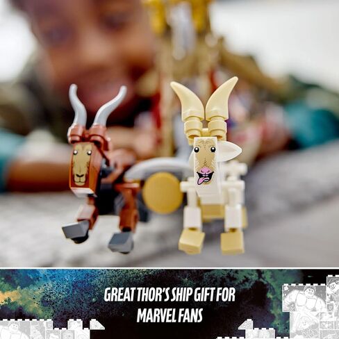 LEGO Marvel The Goat Boat 76208 Building Kit; Collectible Thor Construction Toy with 5 Minifigures for Kids Aged 8+ (564 Pieces) in Saudi Arabia