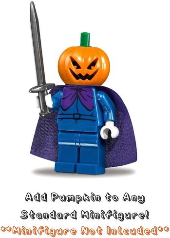 LEGO Halloween Pumpkin with Green Stem Jack O' Lantern Headgear Minifigure Accessory Pack of 4 in Saudi Arabia