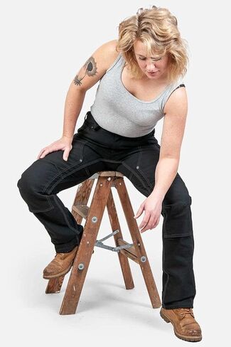 بنطال Dovetail Workwear Britt Utility Cargo للنساء، مقاس ساق مستقيمة، 11 جيبًا عمليًا in Kuwait
