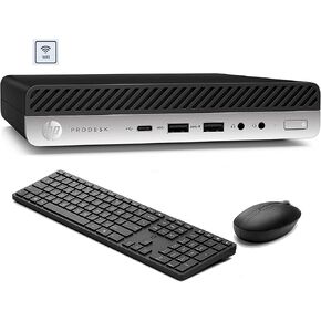 HP ProDesk 400 G3 Mini Computers Office Micro Desktop,i5 Tiny Desktop PC WiFi Business,7500t,8GB DDR4,256GB SSD,Built in WiFi+BT,HDMI,Windows 10,Wireless Keyboard and Mouse + TJJ Mouse Pad(Renewed) in Saudi Arabia