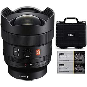 Sony FE 14 ملم f/1.8 GM إطار كامل عدسة برايم جي ماستر واسعة الزاوية مع حافظة صلبة من كوه ومجموعة مناديل العدسات المبللة (3 منتجات) in Saudi Arabia