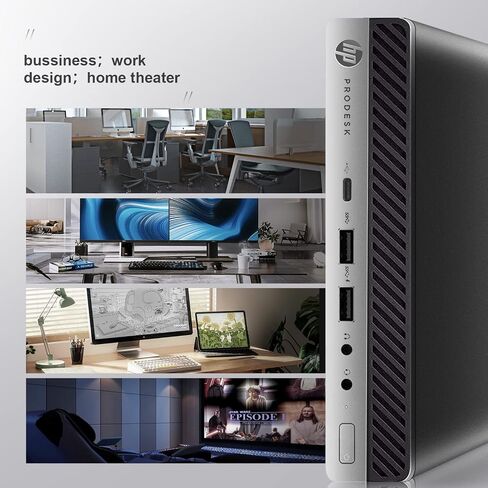 HP ProDesk 400 G3 Mini Computers Office Micro Desktop,i5 Tiny Desktop PC WiFi Business,7500t,8GB DDR4,256GB SSD,Built in WiFi+BT,HDMI,Windows 10,Wireless Keyboard and Mouse + TJJ Mouse Pad(Renewed) in Saudi Arabia