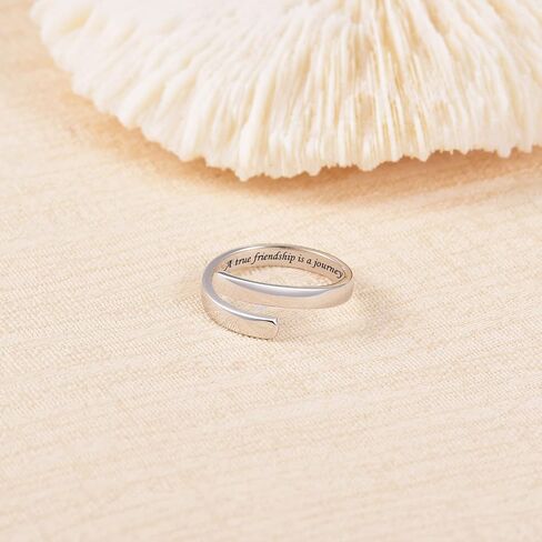 BEILIN 925 Sterling Silver Inspirational Jewelry Rings Adjustable Ring Personality Encouragement Gift for Teens Girls Women in Saudi Arabia
