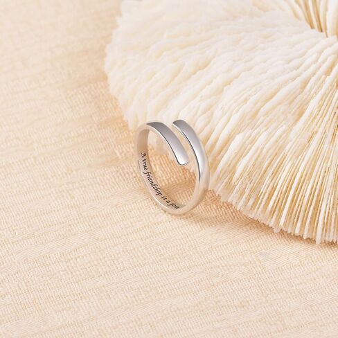 BEILIN 925 Sterling Silver Inspirational Jewelry Rings Adjustable Ring Personality Encouragement Gift for Teens Girls Women in Saudi Arabia